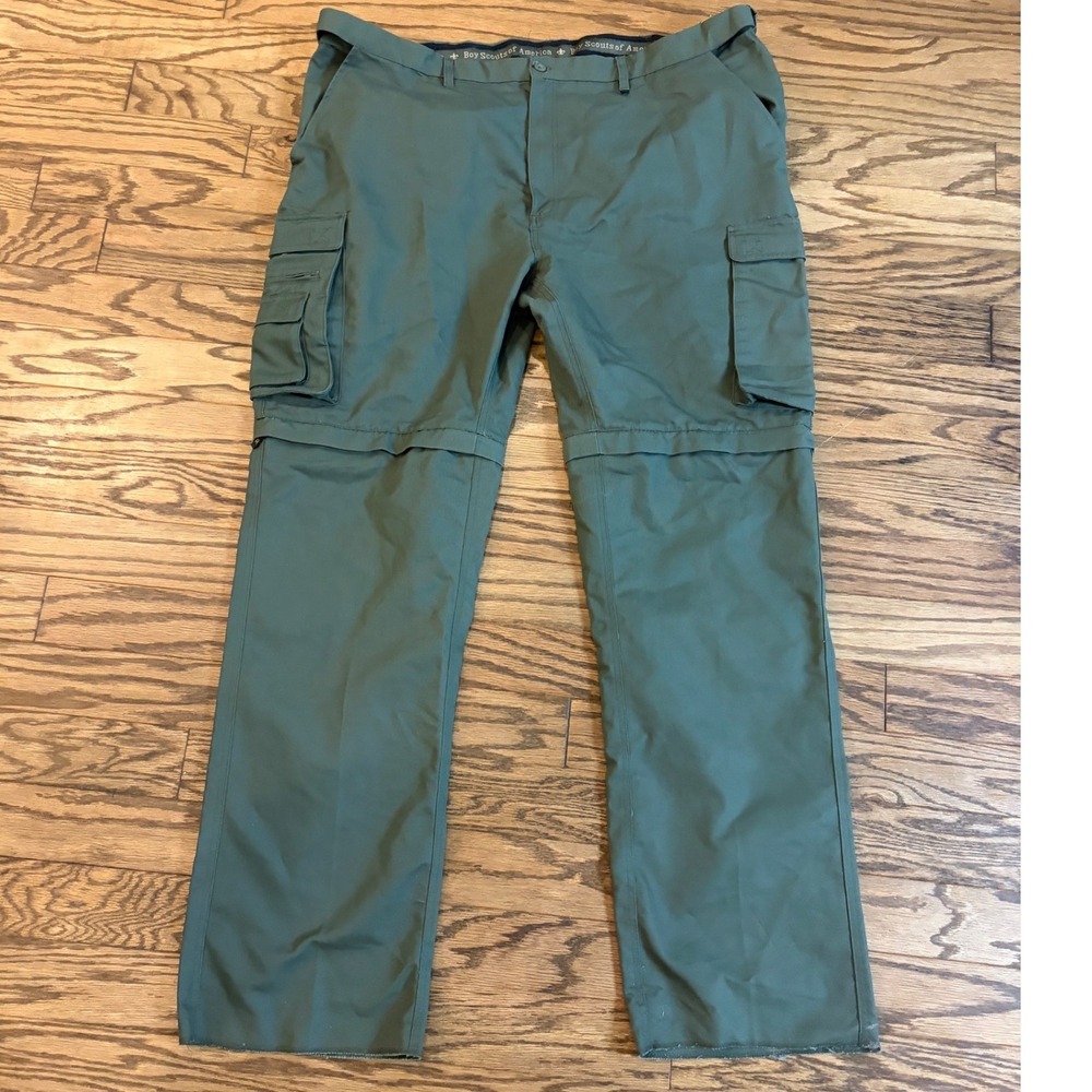 Boy Scouts of America BSA Classic 44 Green Convertible Uniform Cargo Pants